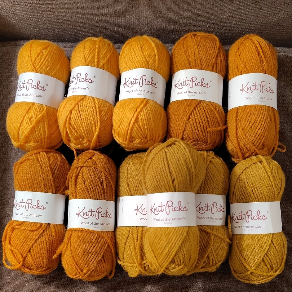 Knit Picks Wool of the Andes Yarn in Yellow